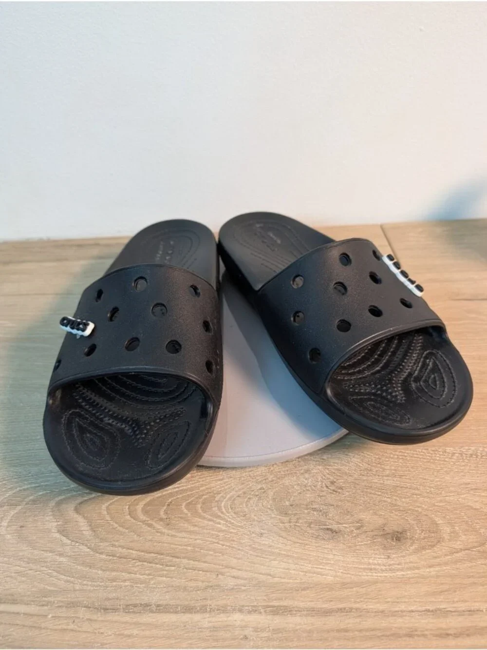 Crocs Classic Slide Sandals Black Lightweight Shoes Size Mens 12 Comfort